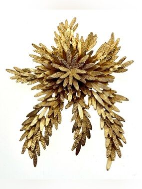 Vintage Monet Marchesa Brooch 1966 Book Piece Hard to Find Gold Tone Pin